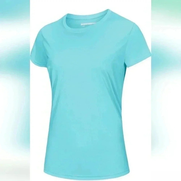 Short Sleeve SPF 50+ Sun Protection Quick Dry Women's Shirt Light Blue XL (EUC) - Picture 9 of 13